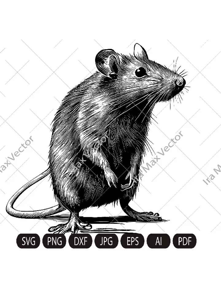 Rat Svg, Mouse svg, cute Mouse, Rat Clipart, Rat Png, Rat Head, Rat Cut Files, Rat sublimation , Rat Silhouette, Animals Silhouette