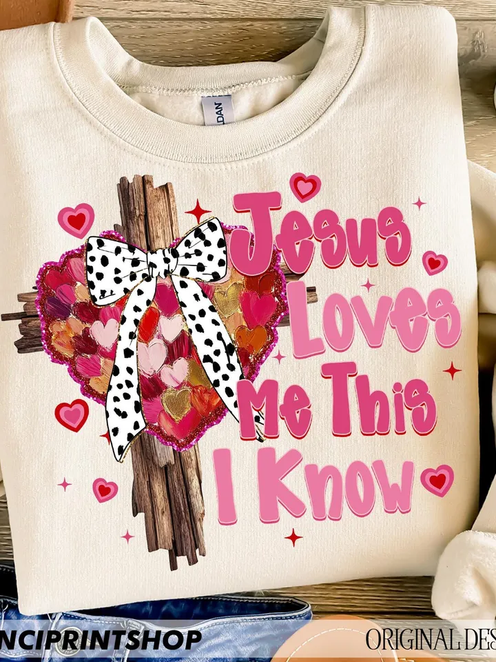Jesus loves me this I know Png, Christian Cross Png, Valentine Png, Valentine Heart Png, Love like jesus png, Christian png, Brushstroke