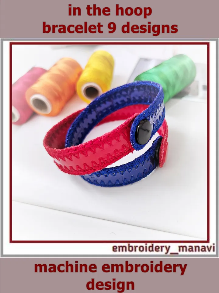 In the hoop Embroidery Bracelet from Embroidery Manavi 05