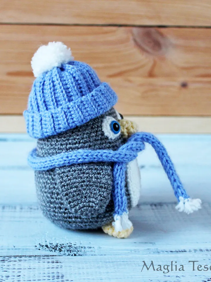 Crochet penguin toy amigurumi animals, Crochet bird amigurumi doll, Stuffed bird amigurumi crochet animals