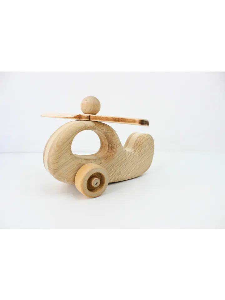 wood helicopter toy - wooden toy for 1 2 3 4 year old, montessori baby boy toys