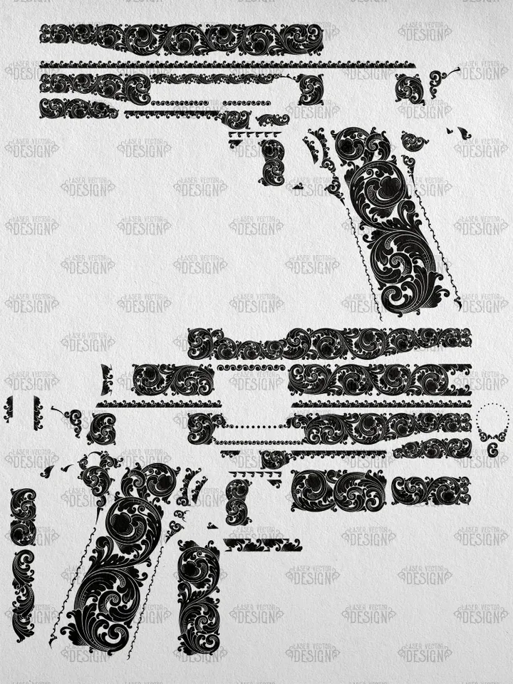 VECTOR DESIGN Colt 1911 government Scrollwork 10
