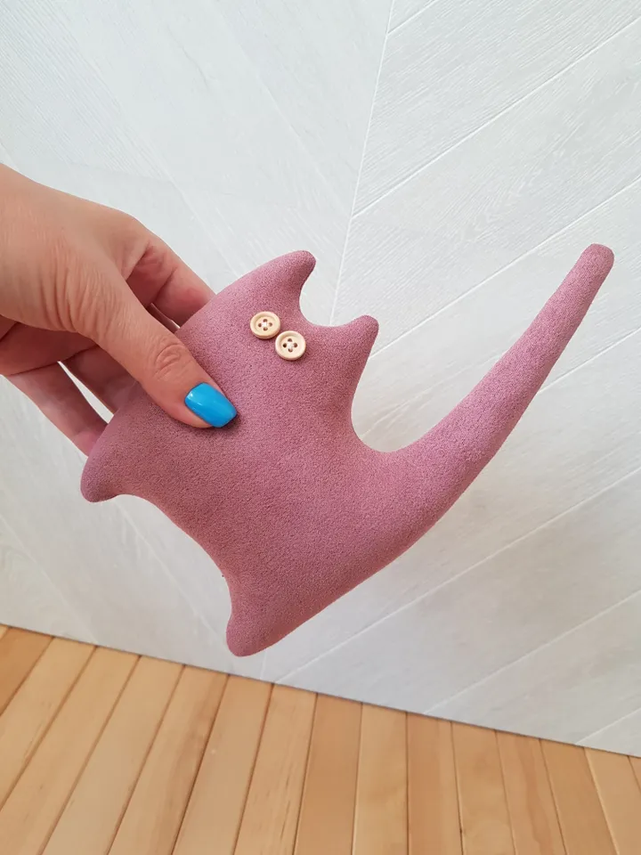 Pink Cat sewing pattern PDF, rag doll tutorial in English, stuffed animal sewing diy