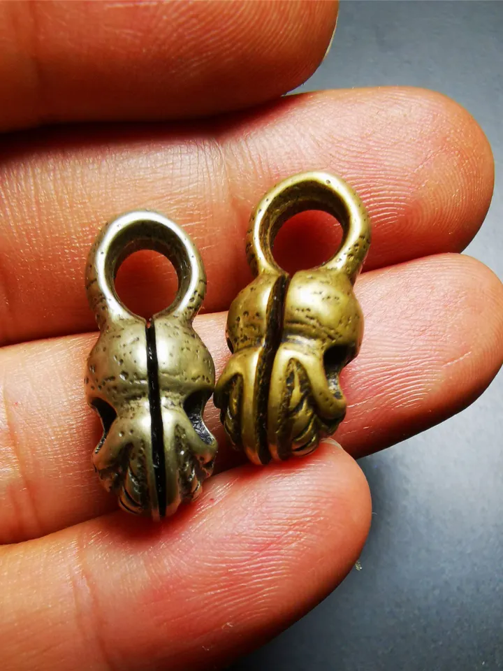 Gandhanra Handmade Skull Sitavana Shape Bead Counter Clip for Prayer Beads, Mala Bead Accessories,Made of Copper