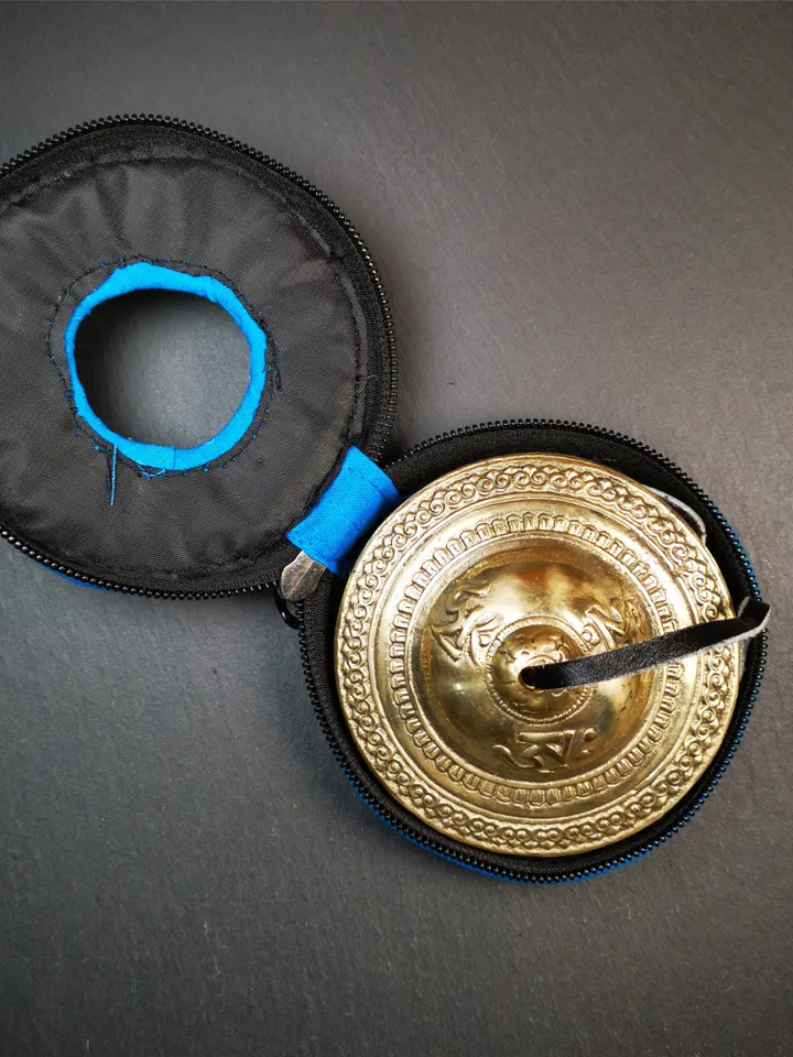 Gandhanra 9cm Tibetan Cymbals, Tingsha Bell,Buddhism Ritual Implement,Handmade in Nepal,Special OM Mantra