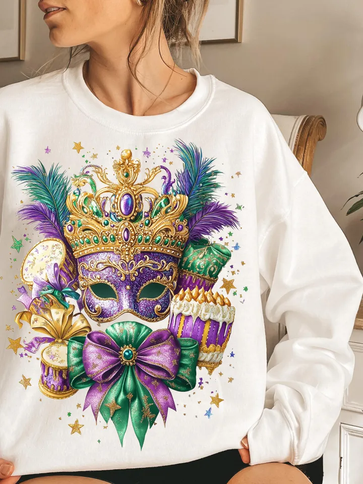 Mardi Gras Coquette PNG, Mardi Gras Png, Fleur De Lis Png, Mardi Beads Louisiana Festival Shirt Design, King Cake Png, Fat Tuesday Png