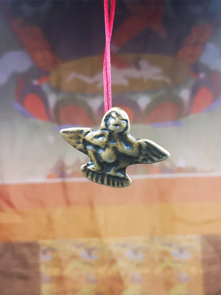 Gandhanra Antique Tibetan Buddhist Amulet Pendant - Garuda - The Golden-Winged Bird, Crafted from Copper,1.65&quot;