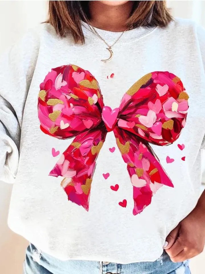 Valentines Day Coquette Bow PNG, Valentine Brushstroke Png, Valentines Day Sublimation Design, Coquette Valentine Png, Trendy V-day Png