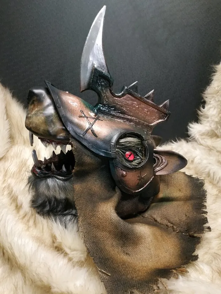 Skaven - head mask - clan Mors - helmet - Warhammer - inspired - Fantasy Battle