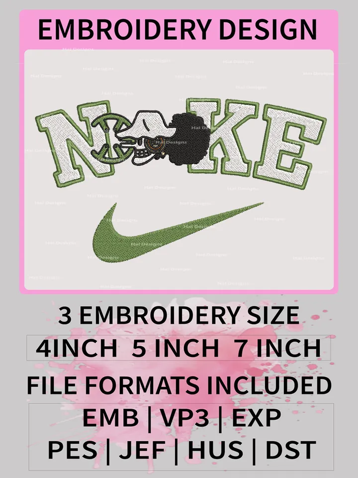 Nike Usopp Machine Embroidery Pattern – One Piece x Nike Embroidery Design 🎯🏴‍☠️✔️