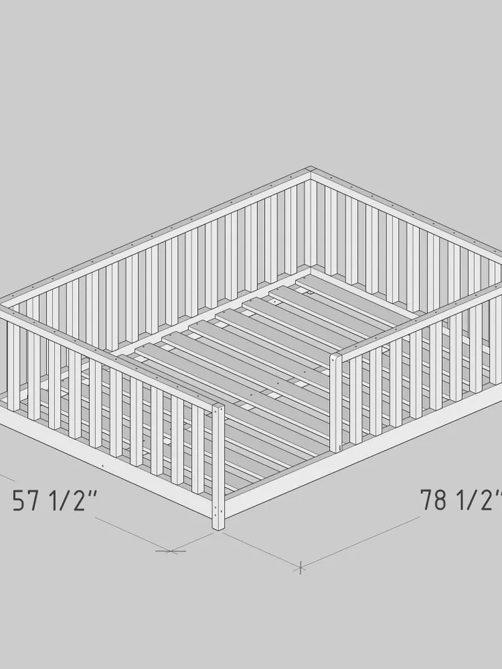 Montessori Floor Bed Plan, Full Size, PDF, DIY