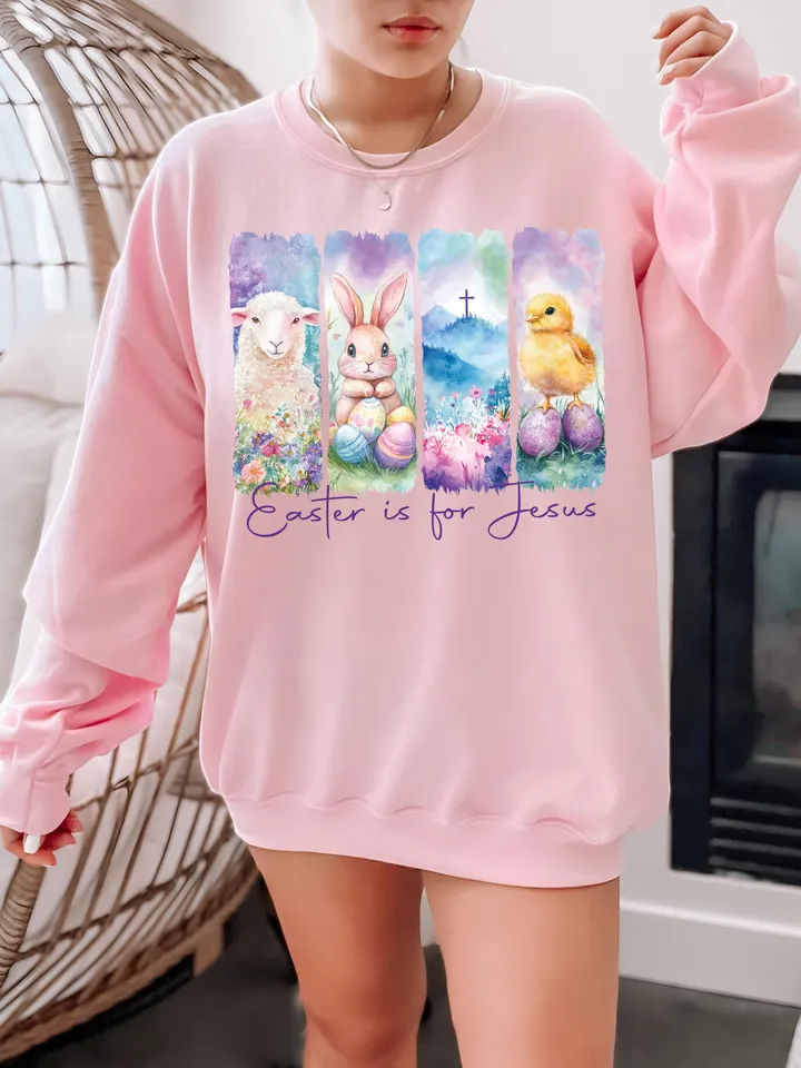 Easter is for Jesus PNG, Retro Easter Png, Matthew 28:6 Christian Easter png, Easter Jesus png, Bible Verse Png, Easter Brushstroke, Bunny