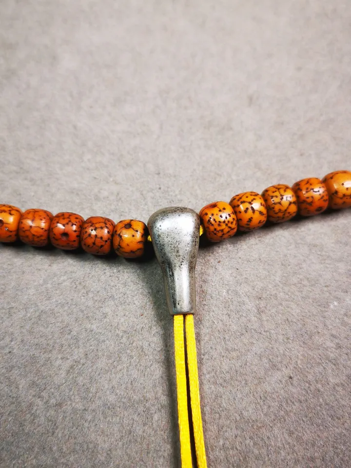 Gandhanra Tibetan Guru Bead,Mini Size T-drilled 3-Hole Prayer Bead,Mala Bead,Connector Bead for Buddhist Bead Accessories