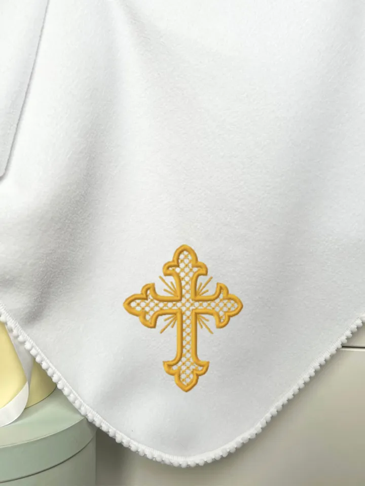 Religious cross embroidery design Machine embroidery pattern 5 sizes, Embroidery files christian cross, Baptism embroidery Holy cross #R10