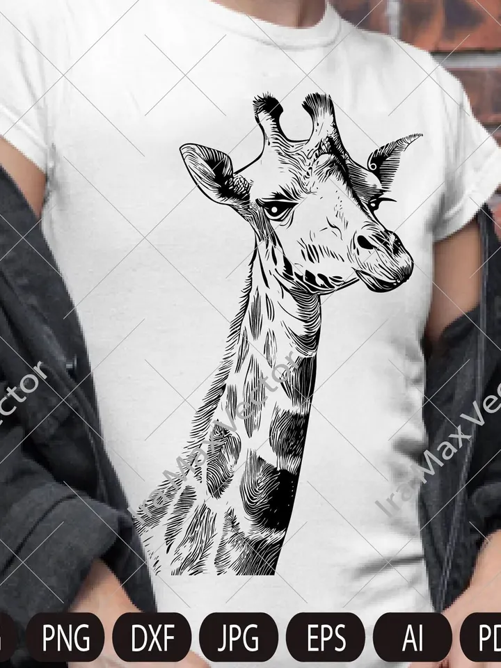 Giraffe SVG / Giraffe Mandala SVG / Printing design, clipart, decal, stencil, vinyl, cut file, silhouette, iron on, T Shirt design