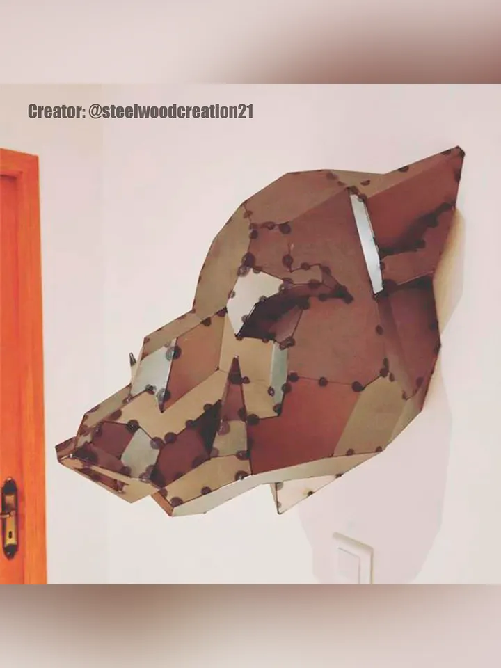 Welding Project Plans Drawings Boar Head (DXF, PDF)
