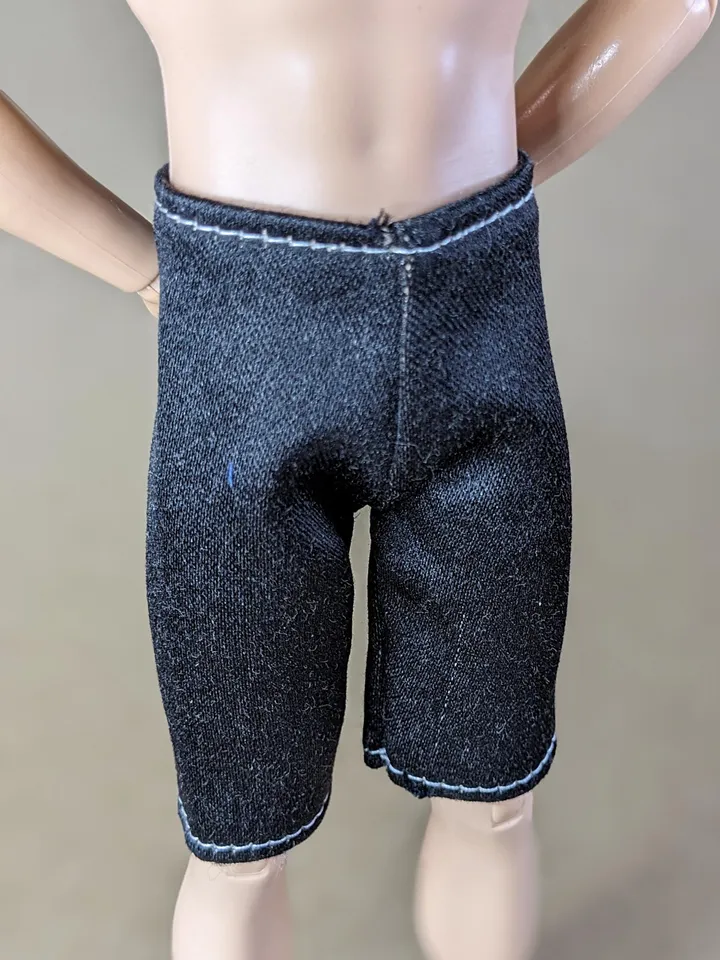 Black shorts for 12 inch fashion male dolls