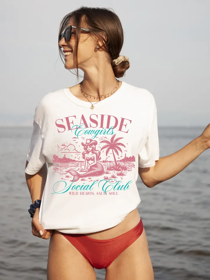 Cowgirl png Cowgirl Summer png Retro Summer png, Beach png Western Retro png western summer png Summer Trendy hoodie sublimation Surfer