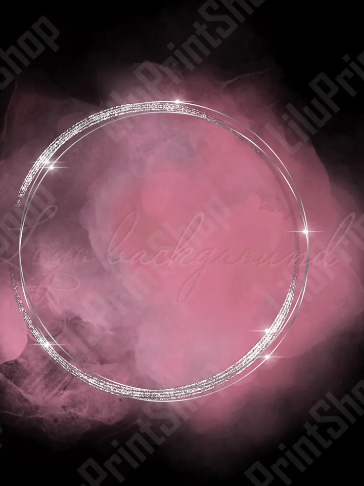 Pink logo background Watercolor pink logo design, Blush pink and silver logo design Silver frame logo png Blush pink splashes Png