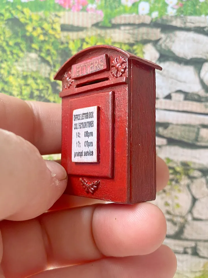 Miniature mailbox. Dollhouse miniature. Puppet miniature. 1:12.