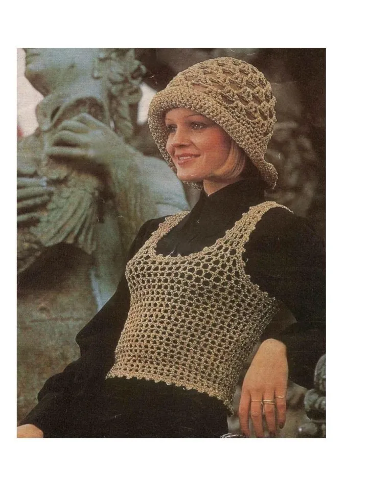 Top mesh crochet pattern , vest crochet pattern, easy top pattern, summer mesh vest pattern crochet pdf
