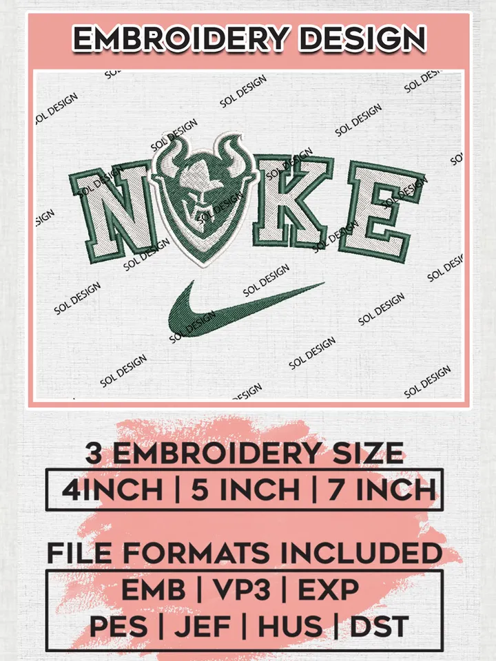 Nike Portland State Vikings Machine Embroidery Design, NCAA Portland State Vikings Embroidery Design files, NCAA Embroidery Designs, NCAA Machine Embroidery Designs, Digital Download