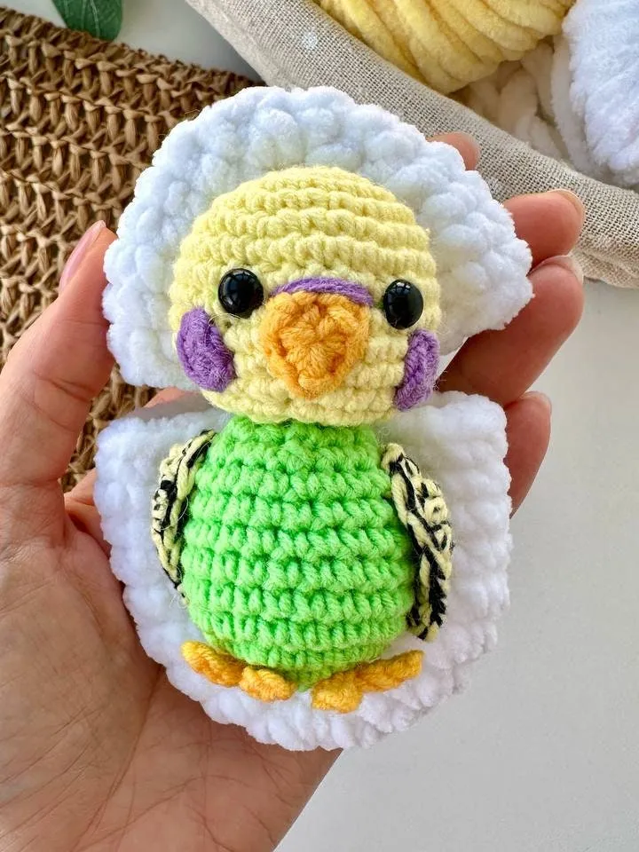 Crochet pattern Easter Bunny in carrot, chick, budgie and Turtle in egg, bee in beehive - Amigurumi plushie crochet patterns - English Pdf