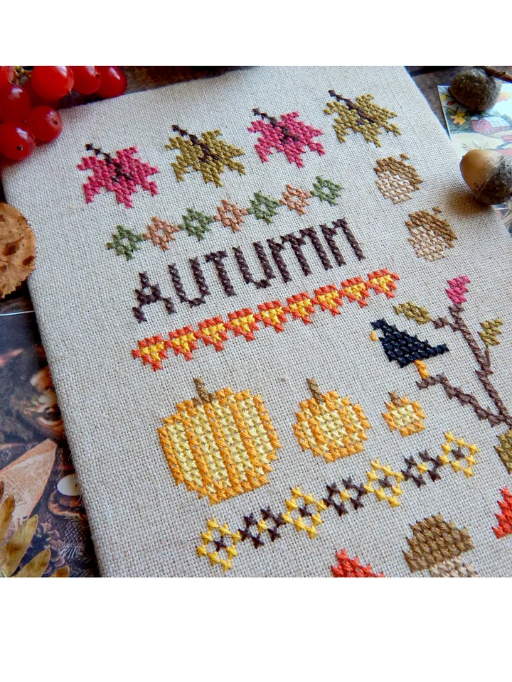Autumn cross stitch pattern
