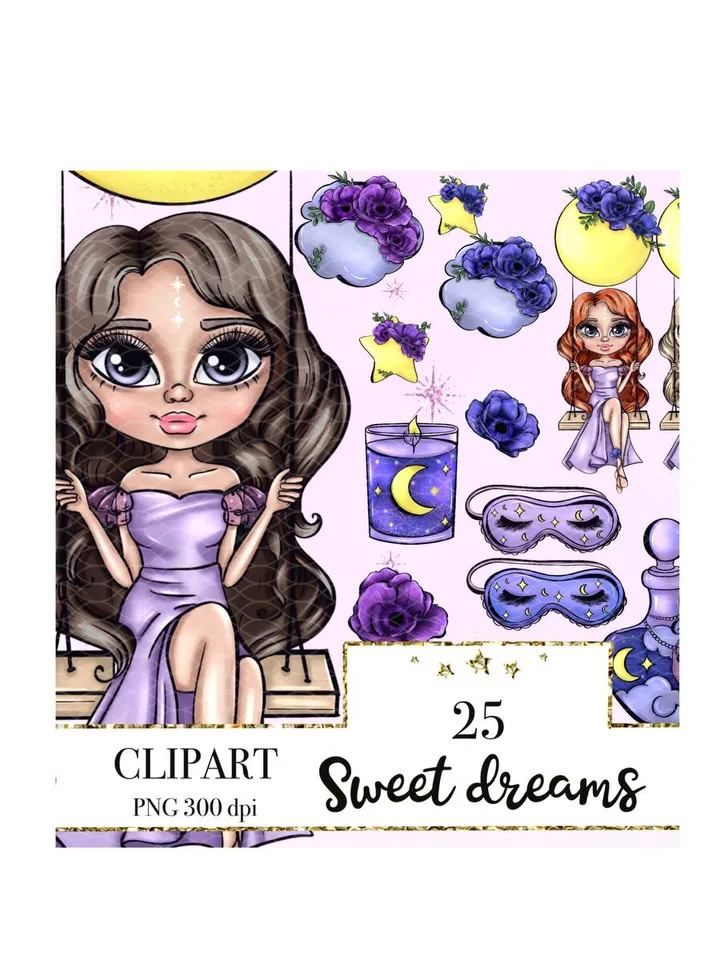 Magic Girl Clipart, Moon Child Clipart, Mystic Celestial Clipart, Spiritual graphics, Enchanted Fairy Forest Clipart, Purple Witch Clipart