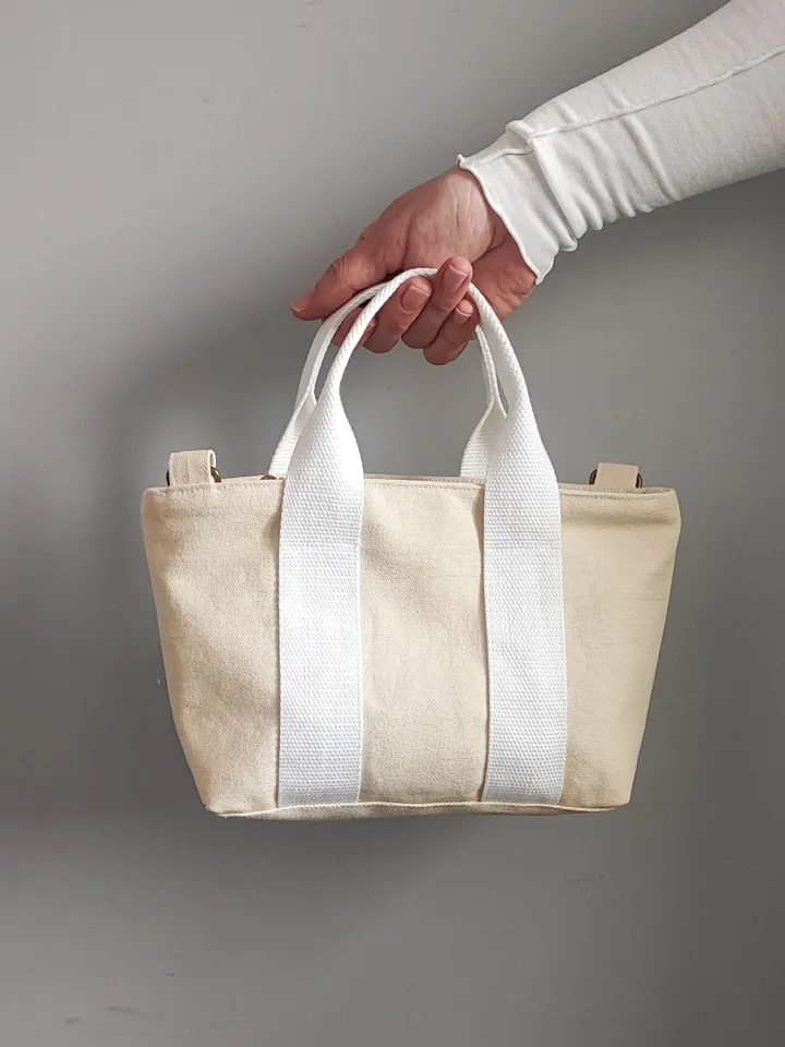 Women's Beige Eco Shoulder Bag Handmade