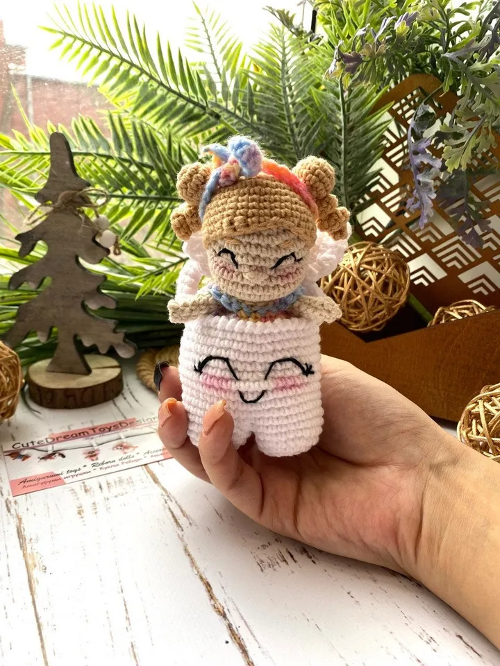 PDF Tooth Fairy Crochet Pattern, Crochet Amigurumi Doll Pattern, PDF Stuffed Toy Pattern, English Pattern, Amigurumi toy, Crochet Fairy