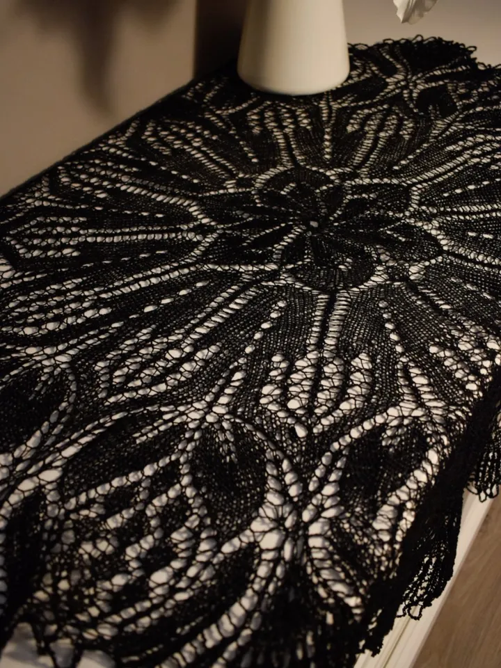 round knitted tablecloth