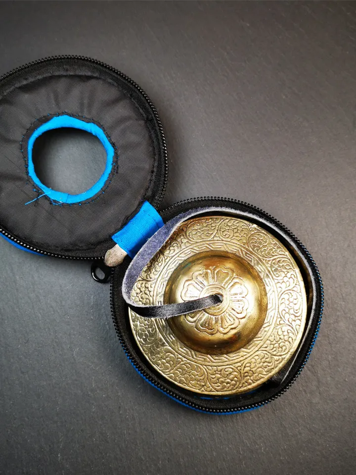 Gandhanra 8.8cm Tibetan Cymbals, Tingsha Bell,Buddhism Ritual Implement,Handmade in Nepal,Special Cloud Pattern