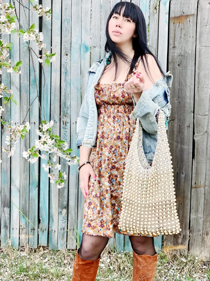 Crochet cotton bag with beads, net avoska bag, market vegan bag, tote beige bag, eco friendly bag, macrame tote, zero waist