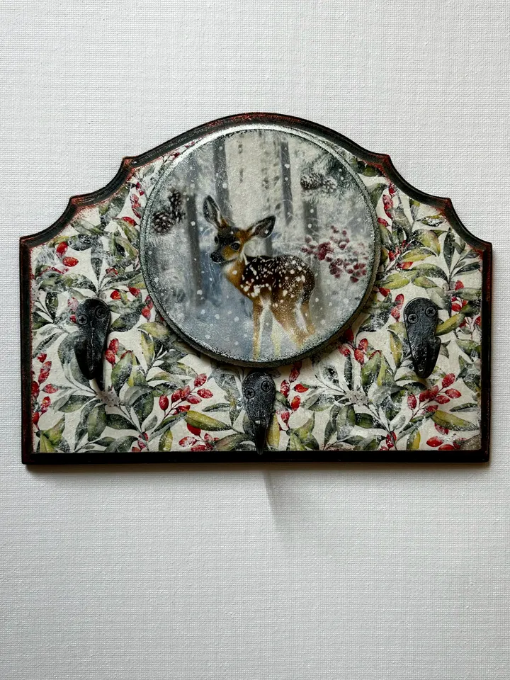wall key holder tree, key holder for wall, wood key hook, personalized key rack, custom key hook, wall hook hanger, key organizer, gift Wooden Key Holder Handmade Wood Key Holder Christmas Gift decoupage