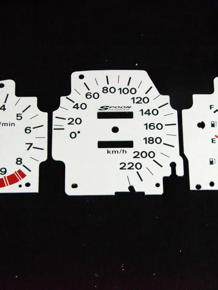 Gauge Faces Overlay kit Spoon style for EDM Honda Civic Eg Ej 92-95