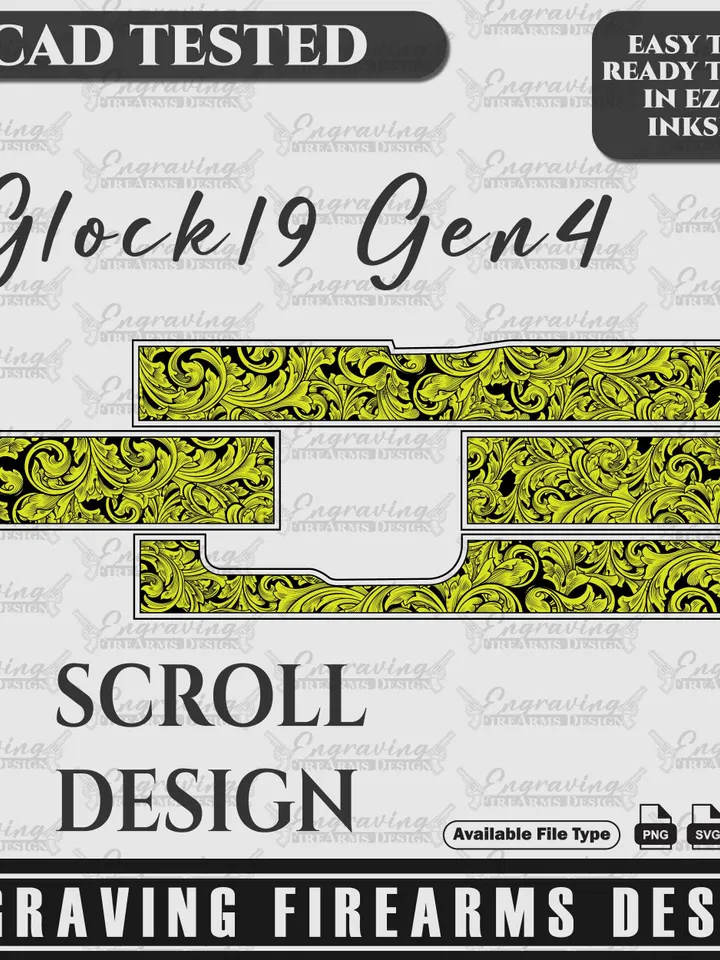 Engraving Firearms Design Glock 19 Gen4 Scroll Design