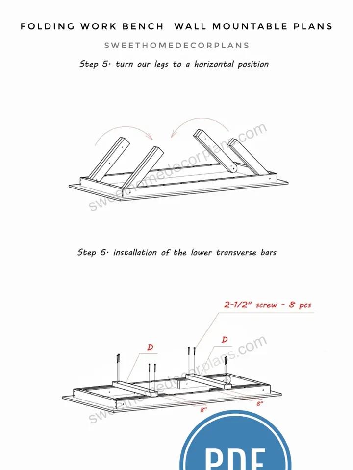 Diy folding work bench plans pdf. Folding craft table and garage table. Folding work bench - wall mountable plans. Wooden functional workbench for woodworking
