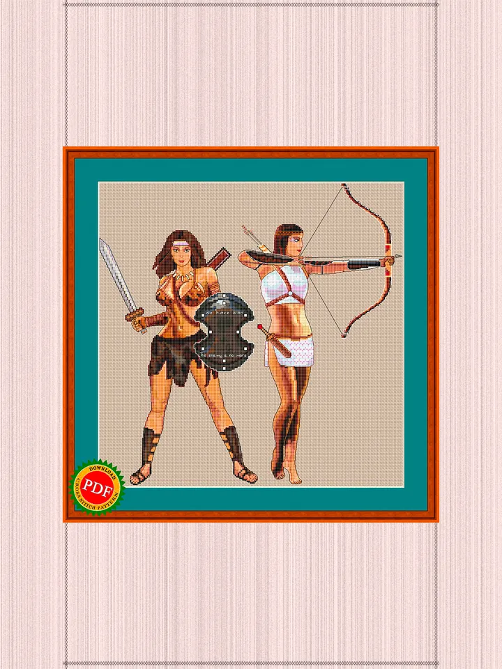 Amazon Warriors Cross Stitch Pattern | Amazons