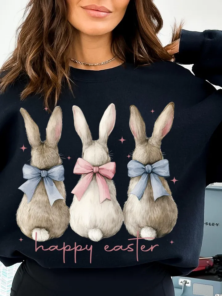 Happy Easter PNG, Coquette Easter Bunny Png, Retro Easter Png Cute Easter Day Shirt Design, Trendy Easter Day Png, Sublimation, Digital