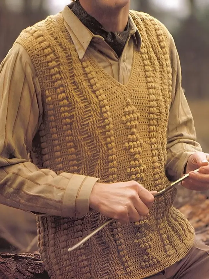 Aran waistcoat pattern, vest aran crochet pattern, men pattern, sleeveless cardigan for men pattern pdf instant download