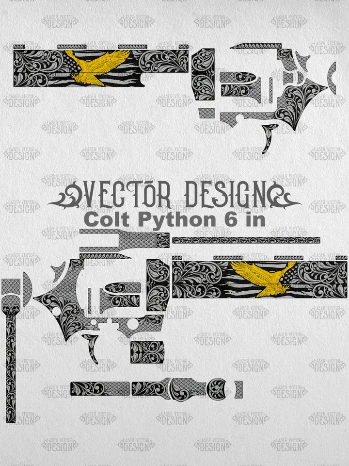 VECTOR DESIGN Colt Python 6 in American eagle