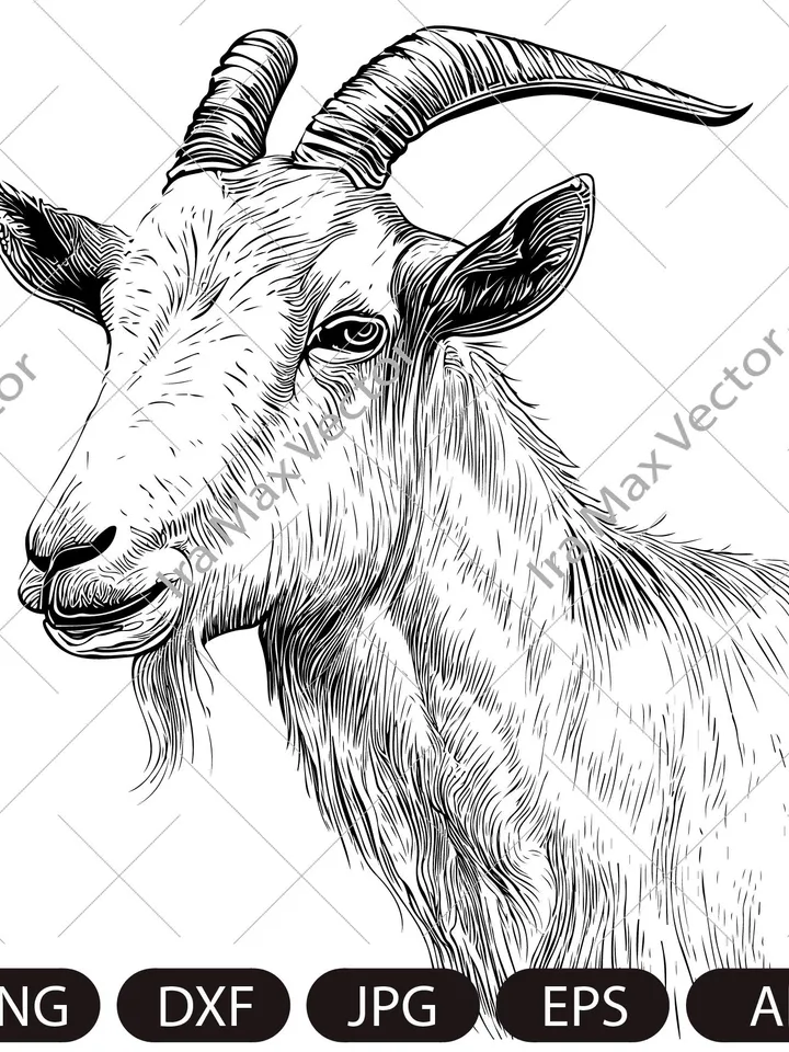 Goat Svg, Goat Clipart, Goat Png, Goat Head, Goat Face svg , Goat Silhouette, Animals Silhouette