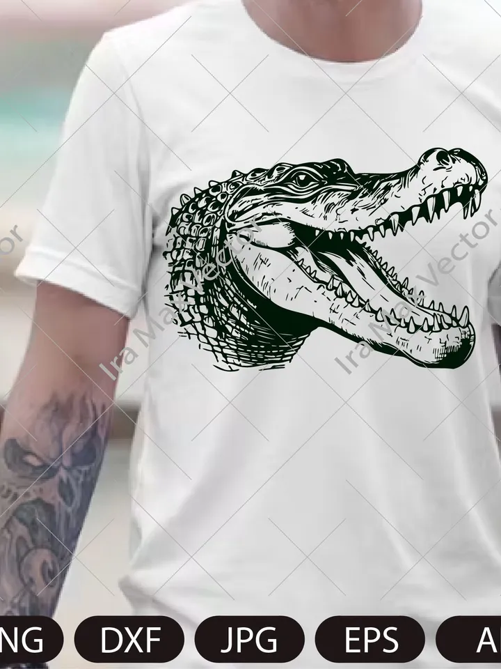 Crocodile SVG, Alligator Svg, Crocodile Clipart, Crocodile detaled,Crocodile Cut Files, Crocodile head svg, Crocodile face svg