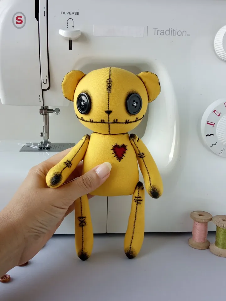 Handmade Bear Doll – Yellow