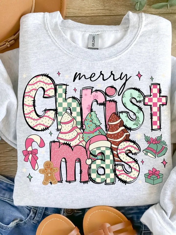 Merry Christmas png, christmas tree png, pink christmas png, retro christmas png, Christmas vibes png, merry christmas y'all png, merry png