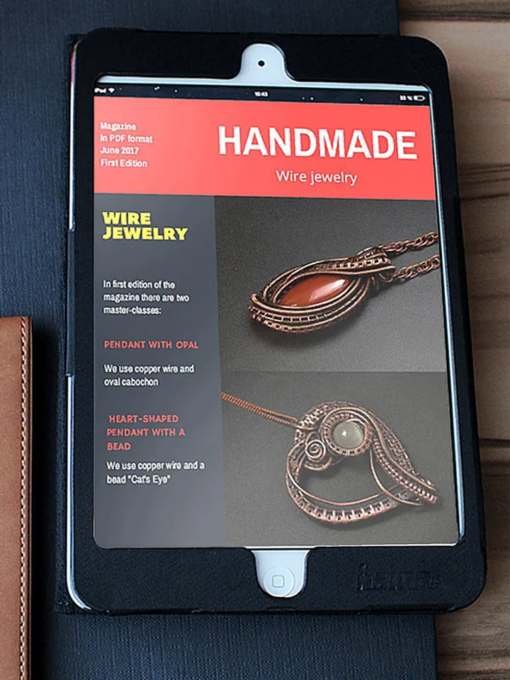 Wire Wrapped pendants step by step tutorials PDF.