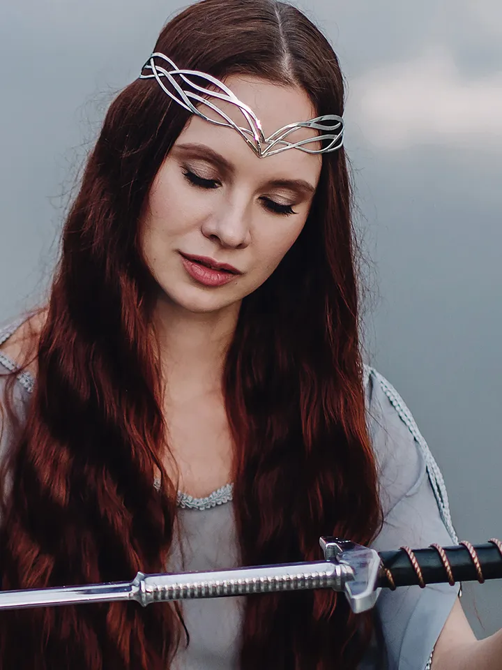 Sorceress diadem fantasy legends Tiara Elven Crown boho romantic Wedding Headpiece Celtic medieval elven Queen Niviane
