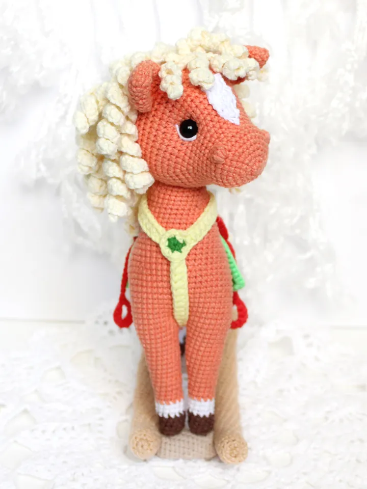 Rocking horse crochet pattern PDF in English Amigurumi horse toy