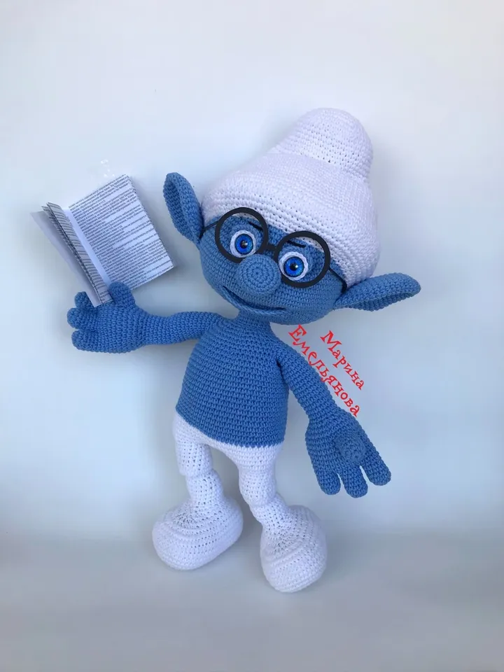 Digital Download - PDF. Crochet pattern Smurf. Digital Download - PDF toy tutorial